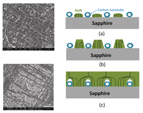 碳纳米管图形化衬底上生长GaN及LED器件的研究